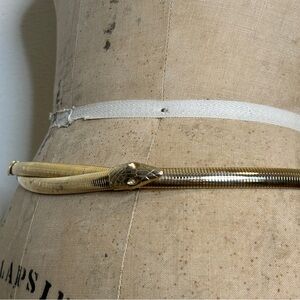 Vintage gold snake belt